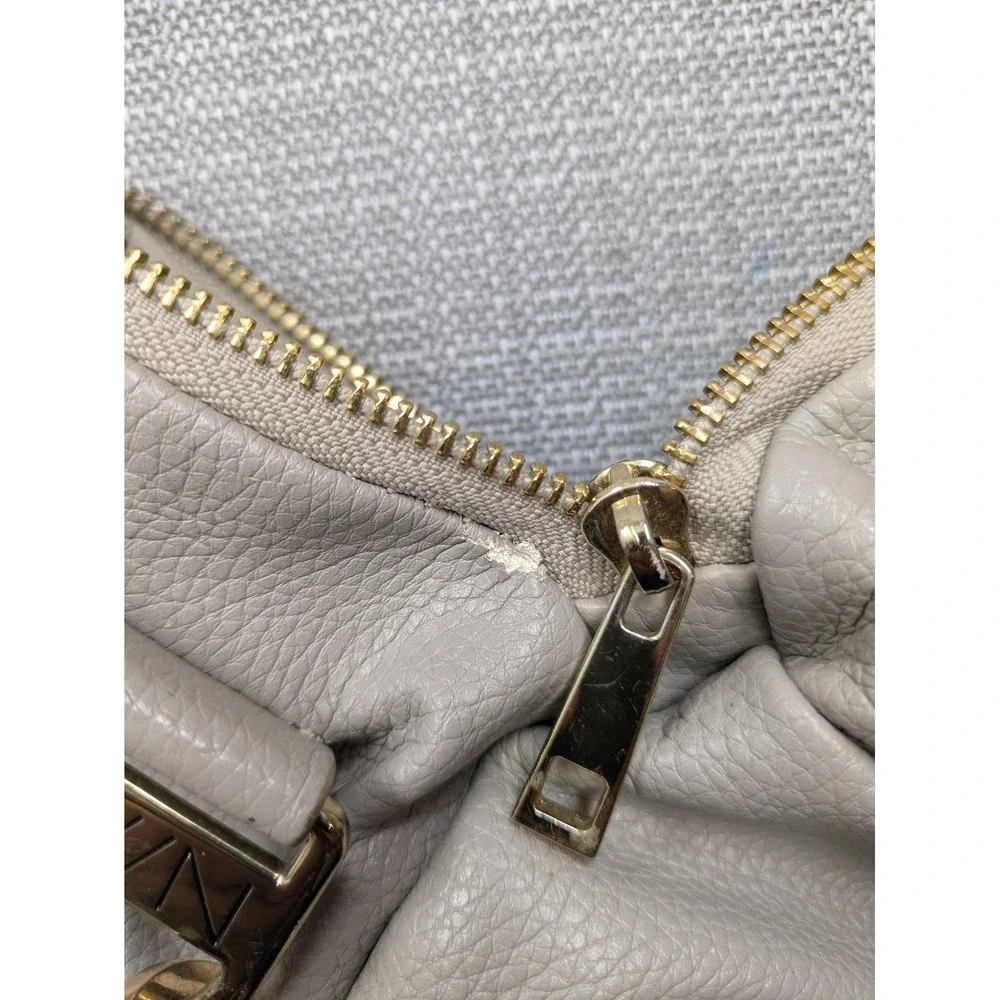 Fawn Design Gray Faux Leather Large Baby Diaper Bag Backpack Messenger Girls
